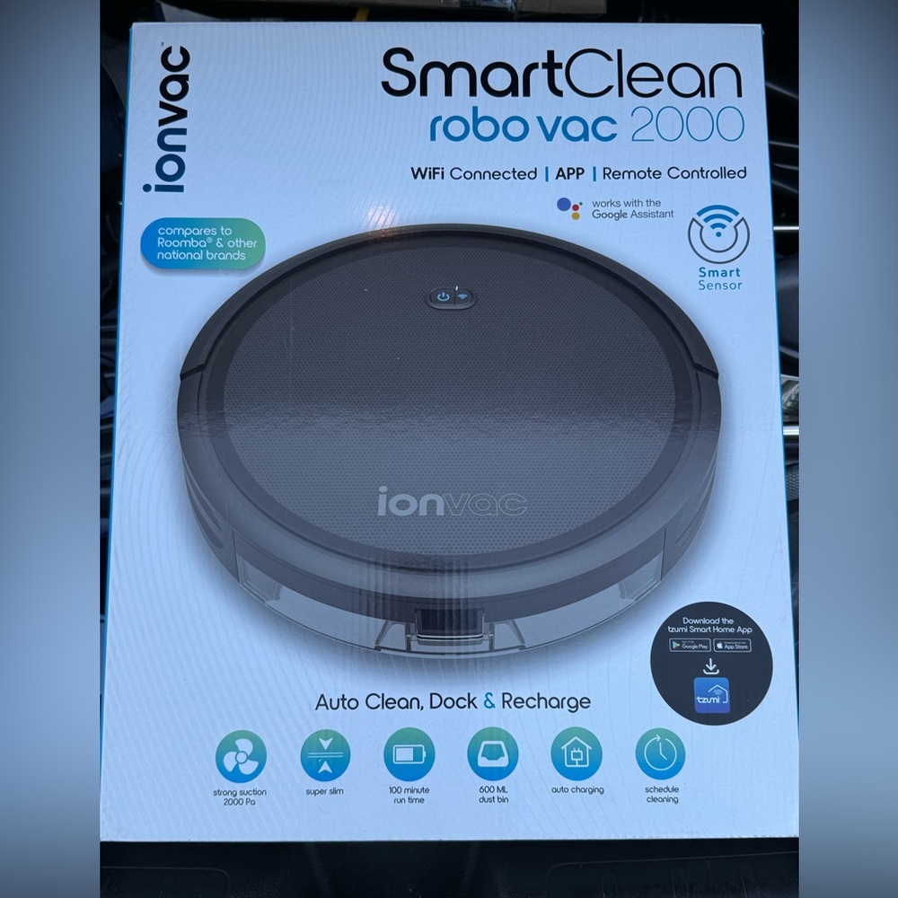ionvac Robo Vac 2000 Robot Vacuum - Black
